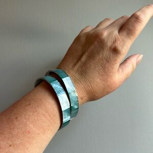 Blue Shell Bracelet Set